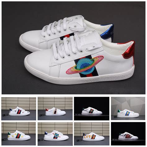 tenis con piedras gucci|Tennis gucci blancos con piedras leon de segunda mano.